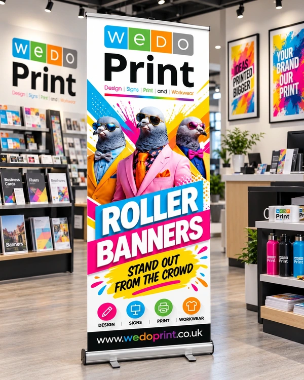  Colourful Roller Banner With Pigeon Team 2